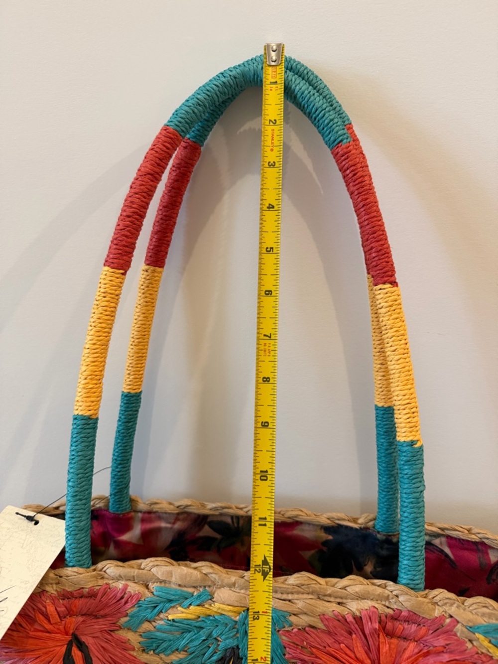 Patricia Nash Florina Woven Straw Tote - Multicolor NWT & Dust Bag - Picture 7 of 13